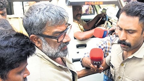 Filmmaker Ranjith being brought to the Ernakulam sub-jail.