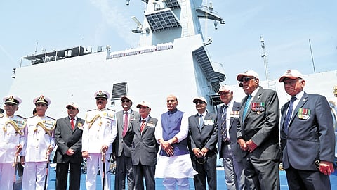 The frigate joined the Eastern Fleet in the presence of Defence Minister Rajnath Singh.