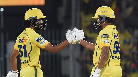 Ruturaj Gaikwad (R) and Ayush Mhatre strung a 96-run partnership for the second wicket for CSK on Friday