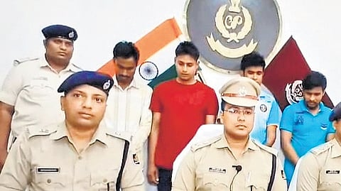 Jagatsinghgpur SP Ankit Kumar Verma and other personnel along with the accused
