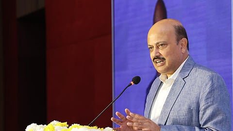 Rajesh Agrawal, IAS, Commerce Secretary, Department of Commerce & Industry, speaks during the Pharmexcils Chintan Shivir in Hyderabad