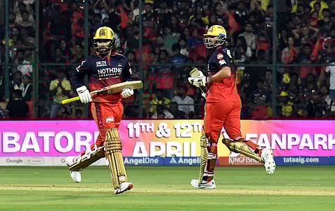 Rajat Patidar and Tim David in action on Sunday