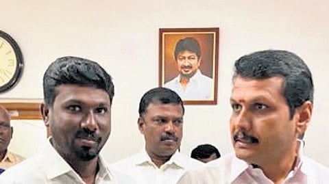 Photo on K Vijayan’s X account that shows him with Senthil Balaji