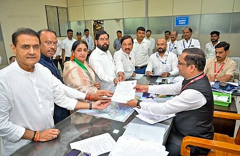 Maharashtra Deputy Chief Minister Sunetra Pawar files nomination for Baramati assembly bypoll.