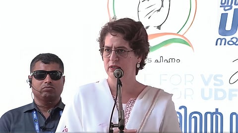 Congress leader Priyanka Gandhi Vadra addressing various corner meetings in the northern districts of Kerala as part of the campaign for the April 9 Assembly polls.