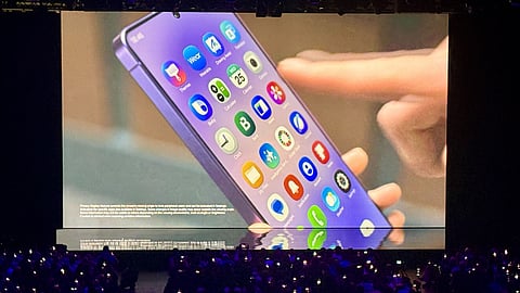 Samsung unveils its latest Galaxy smartphones during a showcase in San Francisco