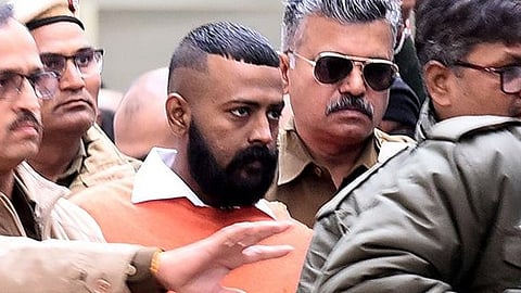 Sukesh Chandrashekhar leaves from Patiala House Court in Delhi.