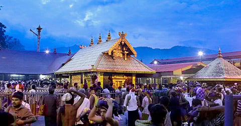 Image of the Sannidhanam at the Sabarimala temple used for representational purposes.