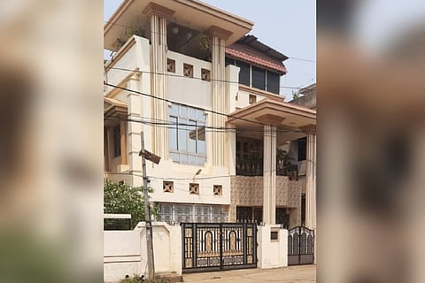 The three-storey building belonging to Mohanty in Bhubaneswar