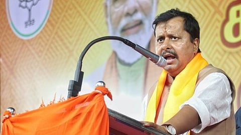 BJP national president Nitin Nabin during an election campaign.