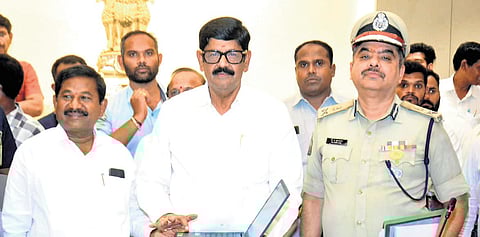 Endowments Minister Anam Ramanarayana Reddy and District In-charge Minister DSBV Swamy reviewing arrangements for Chandanotsavam in Vizag