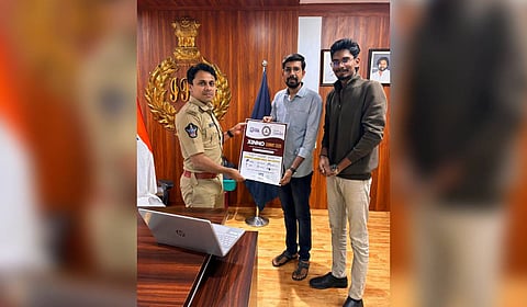 Poster unveiling by SP Bindu Madhav.