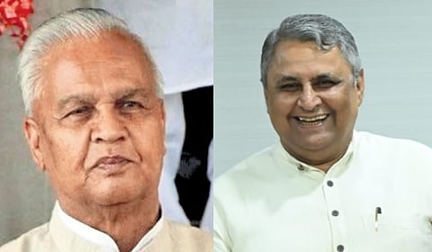 Janata Dal (United), Bijendra Prasad Yadav (L) and Vijay Kumar Choudhary, are set to take oath as Deputy Chief Ministers in the new BJP-led NDA government in Bihar