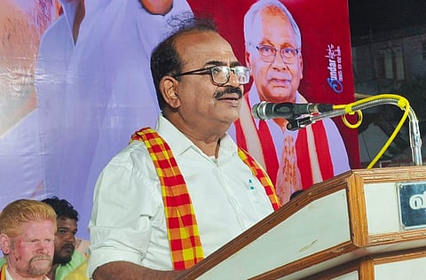 TVK propaganda secretary Nanjil Sampath.