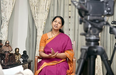 DMK Dy General Secretary and MP M Kanimozhi