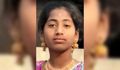The deceased class VIII student, Rapani Sravani,