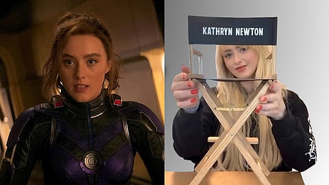 Kathryn Newton as Cassie Lang (L), Newton in Avengers: Doomsday announcement
