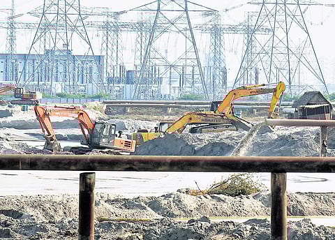 100-150 lorries ferry ash to NTPC TN Energy Company Limited’s Vallur thermal power plant’s ash pond in Kuruvimedu daily