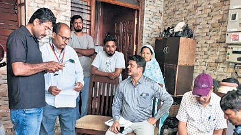 Enumerators on census duty in the city