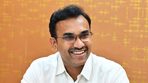 TVK Tiruchengodu candidate Arun Raj.