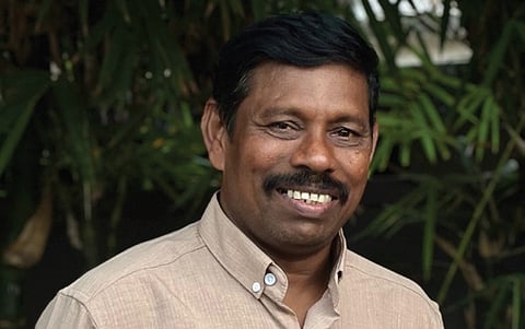 MV Vasudevan, 54, a resident of Kumaranellur in Palakkad.