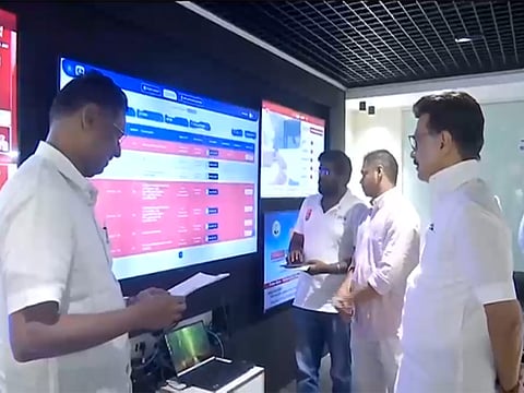 Tamil Nadu polls: MK Stalin inspects DMK election war room at Anna Arivalayam in Chennai