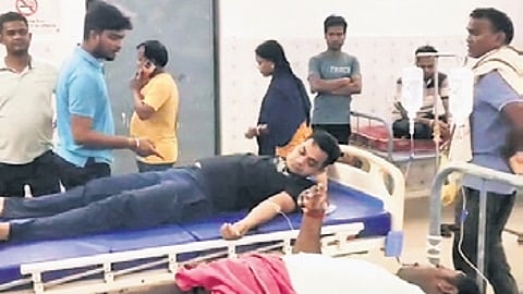 The affected persons undergoing treatment at Kalapathar PHC