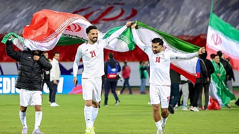 Iranian players celebrating after the FIFA World Cup 2026 Asia zone qualifiers
