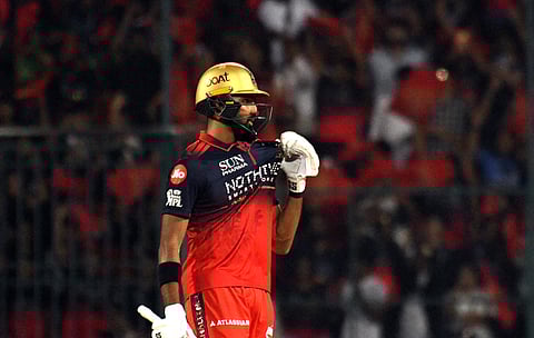 Devdutt Padikkal celebrates his fifty