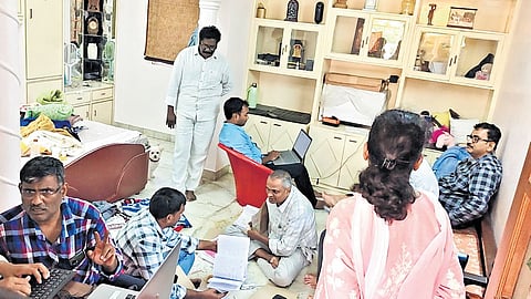 ACB sleuths conduct a search in the house of Kondapalli Srinivasa Rao, a subordinate in the office of the Assistant Commissioner of Sales Tax.