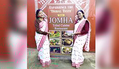 Founded in Rourkela by two tribal sisters Lalita Samad (29) and Reeta Samad (26), Jomha, the restaurant, brings together contemporary dining sensibilities with the authenticity of traditional tribal cuisine.