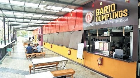 Food street in Kasturba Nagar remains empty even on weekends, with only a few functional shops and less takers.