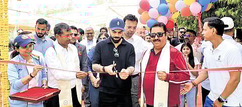 Virat Kohli during the academy inauguration ceremony on Tuesday