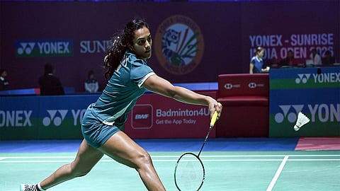 Sindhu led 18–12 in decider but lost 16–21, 21–19, 19–21 to Wang Zhiyi, giving China 1–0 lead in Group A tie on Monday.