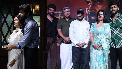 A still from Balaramana Dinagalu (L) and the team of the film (R)