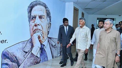 CM Nara Chandrababu Naidu, along with Railway Minister Ashwini Vaishnaw visited the temporary office of the SCoR at the VMRDA’s The Deck on Tuesday.