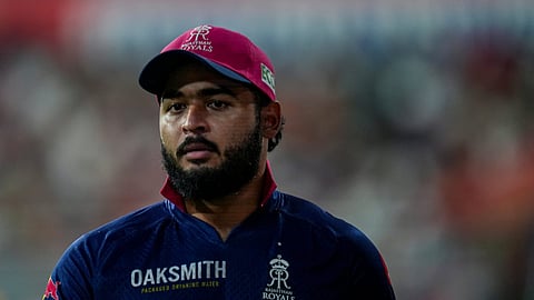 Rajasthan Royals' captain Riyan Parag during the Indian Premier League (IPL) 2026 T20 cricket match between Punjab Kings and Rajasthan Royals, in Mullanpur, Tuesday, April 28, 2026.