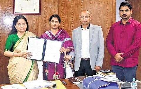 MEPMA Mission Director Vakati Karuna, I.A.S., and the CEO of Native Araku Coffee Pvt. Ltd. signed a Memorandum of Understanding (MoU).