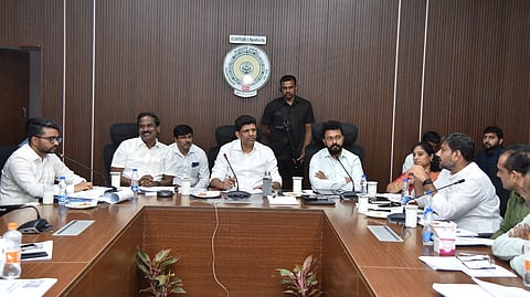 The meeting, held at the Collectorate’s video conference hall, was attended by local MLAs, district officials, and GMC representatives.