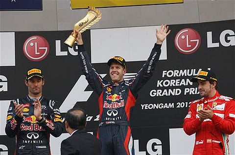 Vettel wins Korean GP to take overall F1 lead
