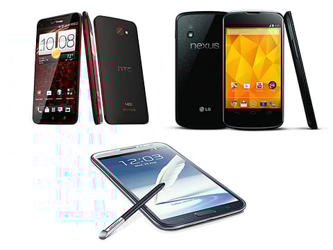 Droid DNA vs LG Nexus 4 vs Note 2