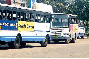 When people suffer, KSRTC buses idle