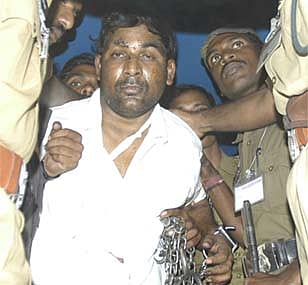 File photo of Julakanti Srinivas Reddy alias Moddu Senu who was killed in Anantapur jail on Sunday. (Express photo / P Giri)