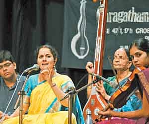 Gayathri Girish in concert for the Meenakshi Sundaram Trust/Pic: A S Ganesh.