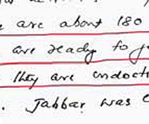 The portion of the statement given by Shabbir Ahammed Tali that refers to 180 Keralites willing to join the Jihad brigade.