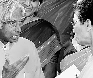 Former President APJ Abdul Kalam at Mount Carmel College in Bangalore on Saturday.