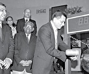 SEBI chief C B Bhave inaugurating the BSE's MF platform on Friday.