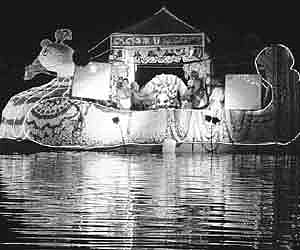 LORD’S DAY OUT: The bedecked Hamsa Vahanam, for circumambulation of river Godavari on the occasion of Mukkoti Ekadasi.