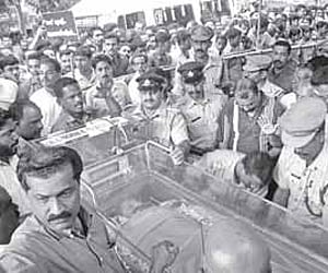 The crowd assembled at Kudavattur village to pay their last respects to Murali.