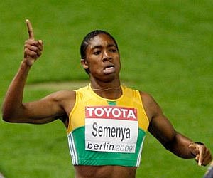 South Africa's Caster Semenya runs to the finish line to win the gold medal in the final of the Women's 800m during the World Athletics. (AP)
